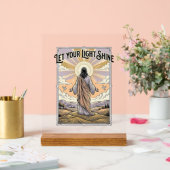 Lass dein Licht scheinen Vintage-Glaube Acrylschild (Hochzeit)