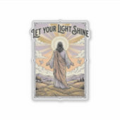 Lass dein Licht scheinen Vintage-Glaube Aufkleber (Vorderseite)