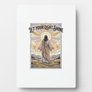 Lass dein Licht scheinen Vintage-Glaube Fotoplatte