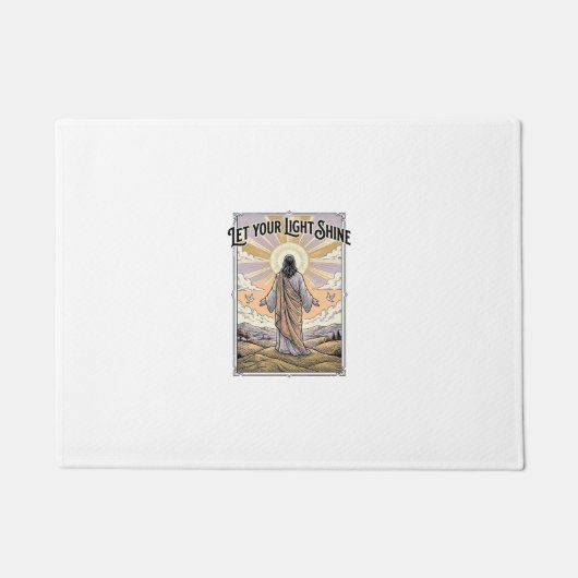 Lass dein Licht scheinen Vintage-Glaube Fußmatte (Vorderseite)