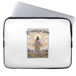 Lass dein Licht scheinen Vintage-Glaube Laptopschutzhülle
