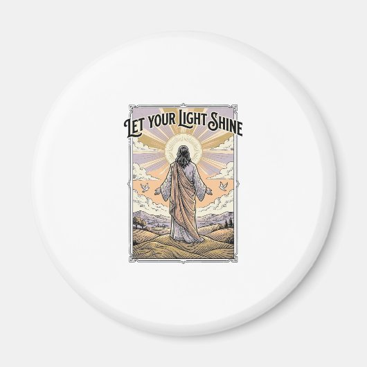 Lass dein Licht scheinen Vintage-Glaube Magnet (Vorne)