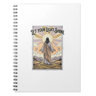 Lass dein Licht scheinen Vintage-Glaube Notizblock