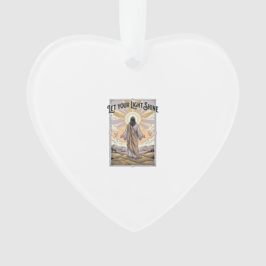 Lass dein Licht scheinen Vintage-Glaube Ornament (Vorderseite)