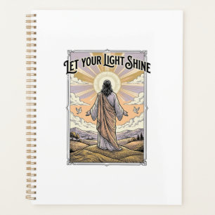 Lass dein Licht scheinen Vintage-Glaube Planer