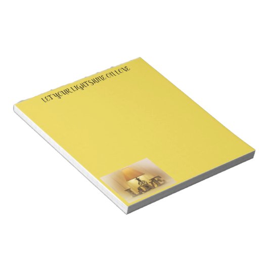 Lass dein Licht Shine Notizblock (angewinkelt)