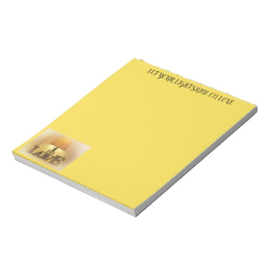 Lass dein Licht Shine Notizblock (Rotiert)