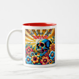 Lass dein Licht! Zweifarbige Tasse