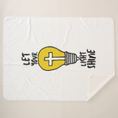 Lass dein Lichtrheinbibel-Kreuz Sherpadecke (Vorderseite (Horizontal))