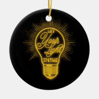 Lass dein Lichtschacht-Glühbirne-Grafikbrille Keramik Ornament
