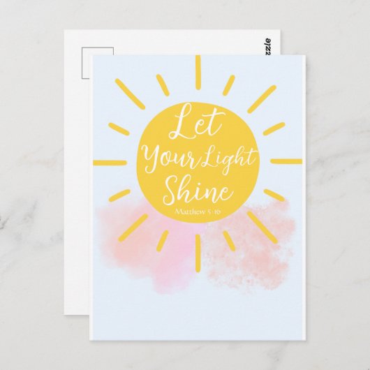 Lass dein Lichtschacht - Matthew 5:16 Bibelverse Postkarte (Vorne/Hinten)