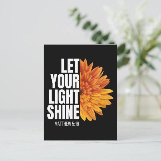 LASS DEIN LICHTSCHEIN POSTKARTE (Stehend Vorderseite)