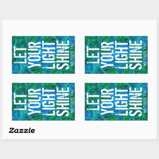 LASS DEIN LICHTSCHEIN RECHTECKIGER AUFKLEBER (Blatt)