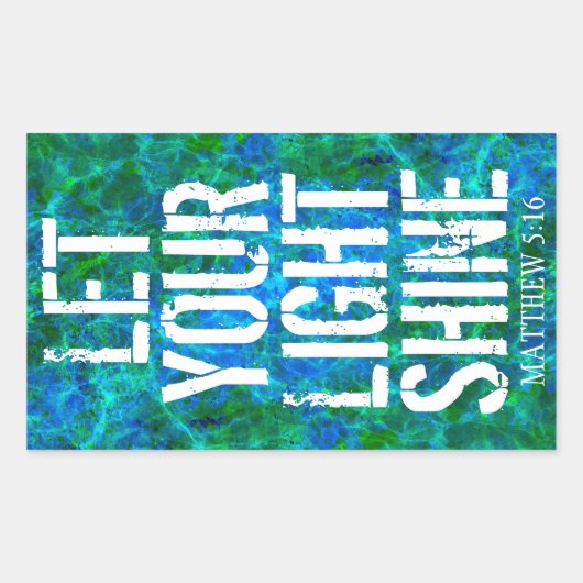 LASS DEIN LICHTSCHEIN RECHTECKIGER AUFKLEBER (Vorderseite)