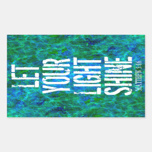 LASS DEIN LICHTSCHEIN RECHTECKIGER AUFKLEBER