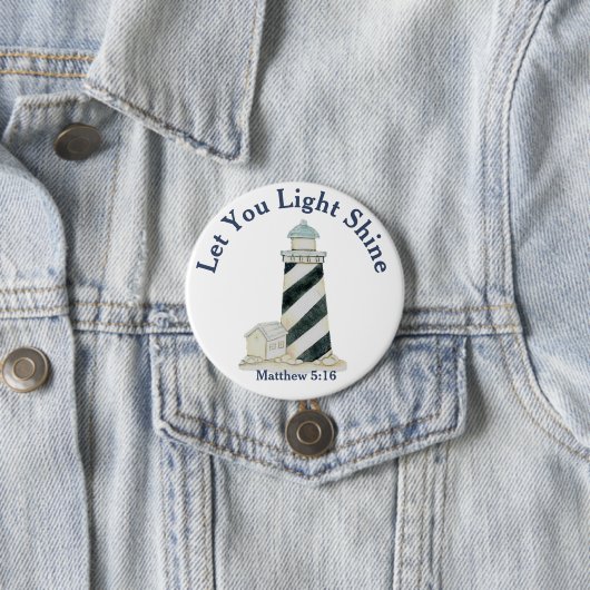 Lass dein Lichtschlauch Matthew 5:16 Button (Beispiel)