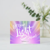 Lass dein Lichtschlauch Matthew 5 16 | Farblich Postkarte (Stehend Vorderseite)