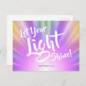 Lass dein Lichtschlauch Matthew 5 16 | Farblich Postkarte (Vorne/Hinten)