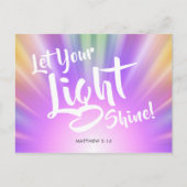 Lass dein Lichtschlauch Matthew 5 16 | Farblich Postkarte (Vorderseite)