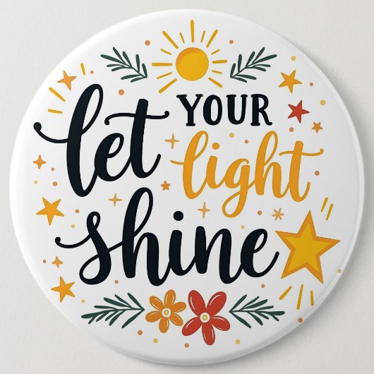Lass dein Light Shine - Bible Verse Quote Pinback Button (Vorderseite)
