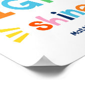 Lass dein Light Shine Kids Christlich Bible Verse  Poster (Ecke)