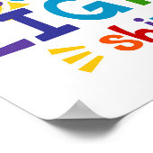 Lass dein Light Shine Kids Christlich Bible Verse Poster (Ecke)