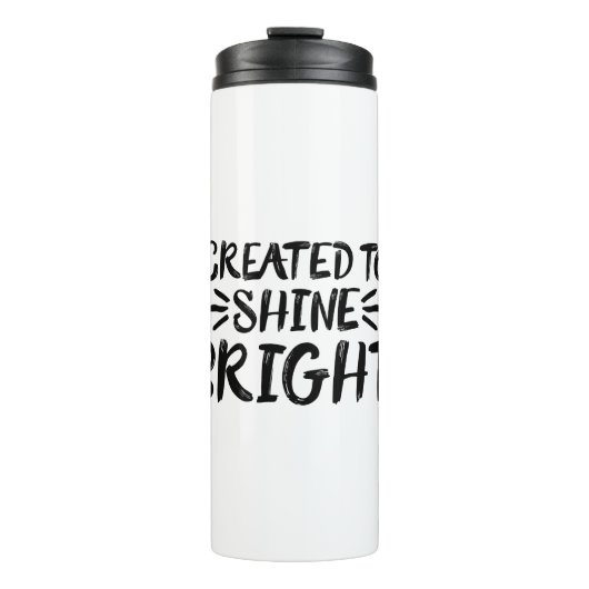 Lass dein Light Shine Scripture Art Zitat Motiv Thermosbecher (Vorderseite)