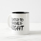 Lass dein Light Shine Scripture Art Zitat Motiv Zweifarbige Tasse (Vorderseite Links)
