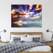 Lass dein Light Shine Thru Art Wrapped Canvas Leinwanddruck (Insitu (Schlafzimmer))