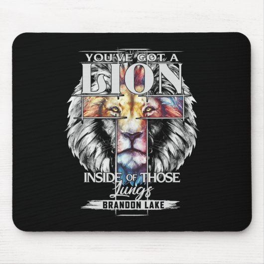 Lass dein Löwe Brandon See Merch Lob Jesus Mousepad (Vorne)