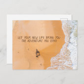 Lass Dein neues Leben Bringen Sie das Abenteuer, d Postkarte (Vorne/Hinten)