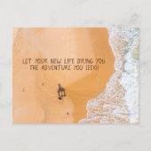 Lass Dein neues Leben Bringen Sie das Abenteuer, d Postkarte (Vorderseite)