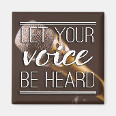 Lass Dein Sprachmagazin "Mikrofon" Magnet (Vorne)