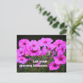 Lass dein Träume Blossom Postkarte (Stehend Vorderseite)