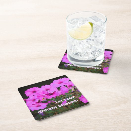 Lass dein Träume Blossom Rechteckiger Pappuntersetzer (Vor Ort)