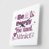 Lass Deine Energiesprache" 🌟 💝 Quadratische Wanduhr (Winkel)