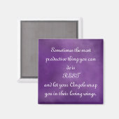 Lass deine Engel wrap dich.. Comfort-Angebot Magnet (Vorderseite/Rückseite)