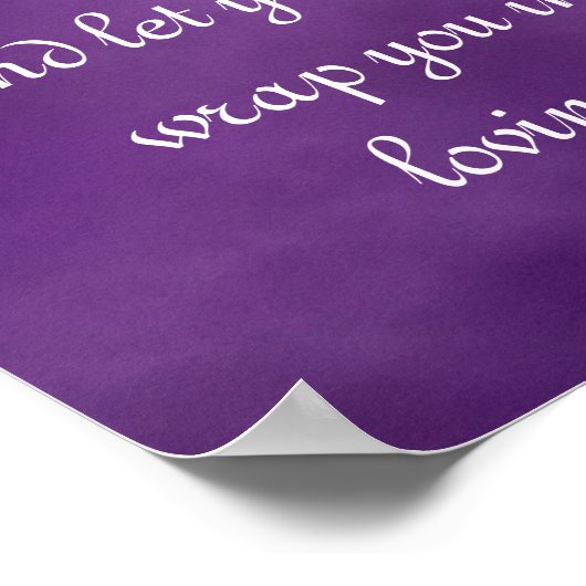 Lass deine Engel wrap dich.. Comfort-Angebot Poster (Ecke)