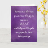 Lass deine Engel wrap dich.. Comfort Quote Card Karte (Gelbe Blume)