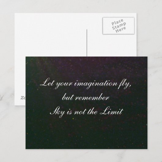 Lass deine Fantasie Postkarte (Vorne/Hinten)