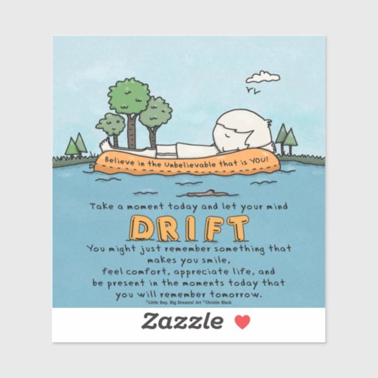 Lass Deine Gedankenbewegung Aufkleber (Blatt)