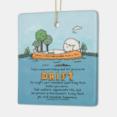 Lass Deine Gedankenbewegung Keramikornament (Links)