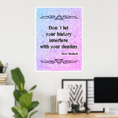 Lass deine Geschichte nicht - Positives Zitat Poster (Heimbüro)