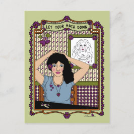 Lass deine Hair Down_A_ Postkarte