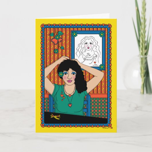 Lass deine Hair Down_B_Greeting-Karte Karte (Vorderseite)