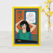 Lass deine Hair Down_B_Greeting-Karte Karte (Gelbe Blume)