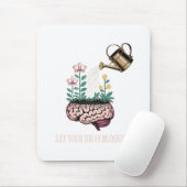 Lass deine Ideen Blossom | Vintager Brain Garden Mousepad (Mit Mouse)