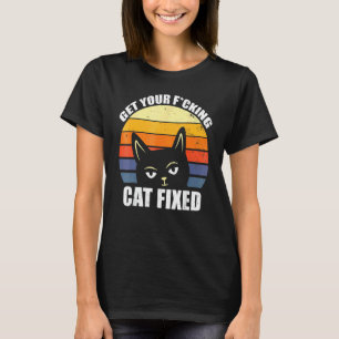 Lass deine Katze kastrieren Tierrettung Retro T-Shirt