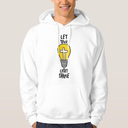 Lass deine Lichtrheinbibel Cross Men's Hoodie (Vorderseite)