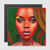 Lass Deine Lichtschwelle Schwarz Christliche Fraue Magneteinladung (Vorne/Hinten)